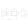 Έπιπλο τηλεόρασης Wison pakoworld σε sonoma απόχρωση 120x29x50εκ