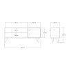 Έπιπλο τηλεόρασης Wison pakoworld σε oak απόχρωση 120x29x50εκ