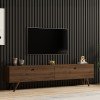 Έπιπλο τηλεόρασης Jate pakoworld σε καρυδί απόχρωση 160x25x40εκ
