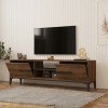 Έπιπλο τηλεόρασης Eslem pakoworld καρυδί με ανθρακί 160x34,6x48,1εκ Έπιπλο τηλεόρασης Eslem pakoworld καρυδί με ανθρακί 160x34,6x48,1εκ