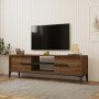 Έπιπλο τηλεόρασης Eslem pakoworld καρυδί με ανθρακί 160x34,6x48,1εκ