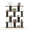 Βιβλιοθήκη Ratu pakoworld ανθρακί με oak 120x24,6x141εκ Βιβλιοθήκη Ratu pakoworld ανθρακί με oak 120x24,6x141εκ