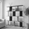 Βιβλιοθήκη Ratu pakoworld ανθρακί με oak 120x24,6x141εκ Βιβλιοθήκη Ratu pakoworld ανθρακί με oak 120x24,6x141εκ