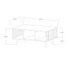Τραπέζι σαλονιού Pena pakoworld sonoma με μαύρο 90x60x39,5εκ