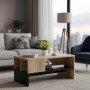 Τραπέζι σαλονιού Naya pakoworld sonoma-ανθρακί 93x46x43εκ
