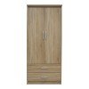 Ντουλάπα ρούχων δίφυλλη OLYMPUS pakoworld σε sonoma απόχρωση 81x57x183εκ