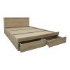Κρεβάτι Olympus pakoworld με συρτάρι σε sonoma απόχρωση 140x200εκ