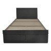 Κρεβάτι Olympus pakoworld με συρτάρι σε wenge απόχρωση 140x200εκ