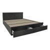 Κρεβάτι Olympus pakoworld με συρτάρι σε wenge απόχρωση 100x200εκ