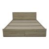 Κρεβάτι Olympus pakoworld με συρτάρι σε sonoma απόχρωση 160x200εκ