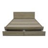 Κρεβάτι Olympus pakoworld με συρτάρι σε sonoma απόχρωση 160x200εκ