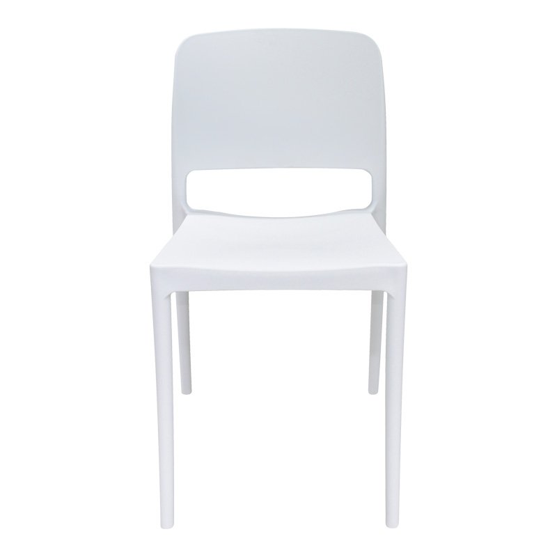 Καρέκλα Fenxy pakoworld pp σε λευκή απόχρωση 38x42x77εκ