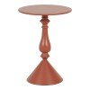 Βοηθητικό τραπέζι Lalou pakoworld μέταλλο σε απόχρωση terracotta Φ40x55εκ