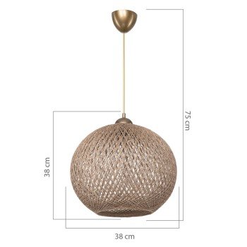 Φωτιστικό οροφής μονόφωτο Leshia pakoworld Ε27 καφέ Φ38x38εκ Φωτιστικό οροφής μονόφωτο Leshia pakoworld Ε27 καφέ Φ38x38εκ