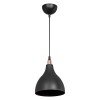 Φωτιστικό οροφής μονόφωτο Lofty pakoworld Ε27 μαύρο Φ18x22εκ