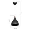 Φωτιστικό οροφής μονόφωτο Lofty pakoworld Ε27 μαύρο Φ18x22εκ