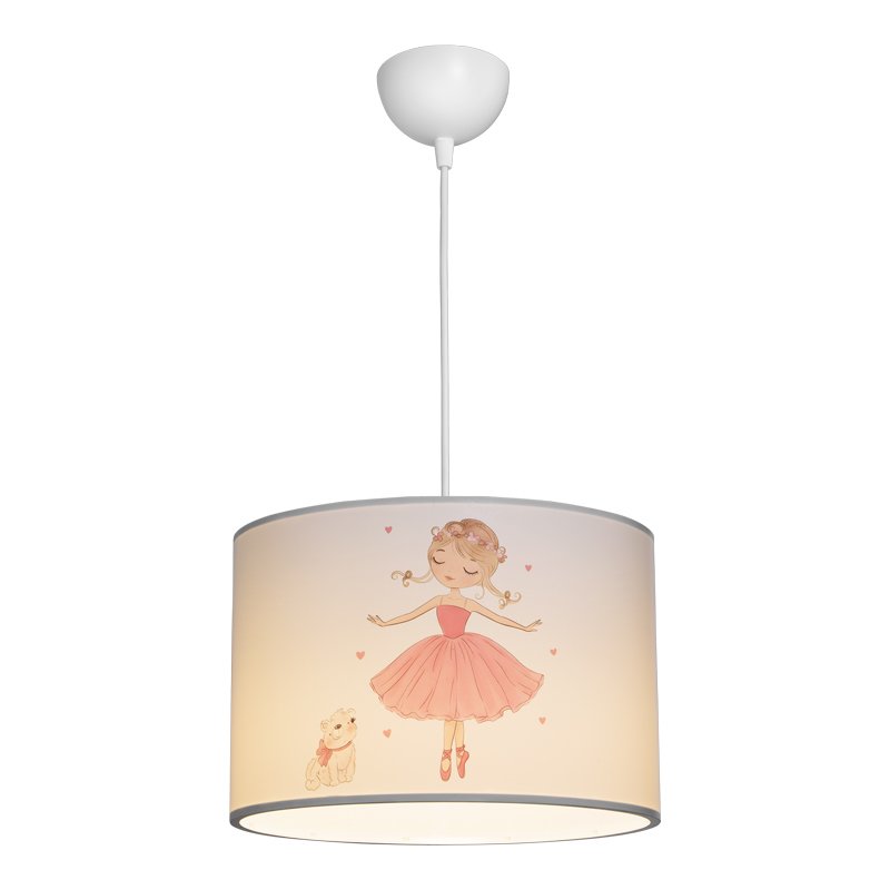 Παιδικό φωτιστικό οροφής Ballerina pakoworld led E27 πολύχρωμο PVC Φ30x20εκ