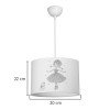 Παιδικό φωτιστικό οροφής Ballerina pakoworld led E27 πολύχρωμο PVC Φ30x20εκ