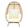 Πολυθρόνα Frox pakoworld wicker rattan φυσικό-μεταλλικό φυσικό-μαύρο πόδι-μπεζ μαξιλάρι 96x76x145εκ Πολυθρόνα Frox pakoworld wicker rattan φυσικό-μεταλλικό φυσικό-μαύρο πόδι-μπεζ μαξιλάρι 96x76x145εκ