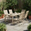 Πολυθρόνα Candor pakoworld σαμπανί μέταλλο με textilene 51.5x63.5x107εκ