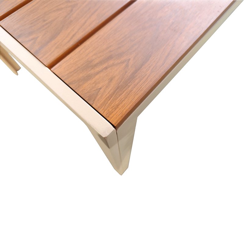 Τραπέζι Nares pakoworld σαμπανί αλουμίνιο plywood σε φυσική απόχρωση 140x80x72.5εκ Τραπέζι Nares pakoworld σαμπανί αλουμίνιο plywood σε φυσική απόχρωση 140x80x72.5εκ
