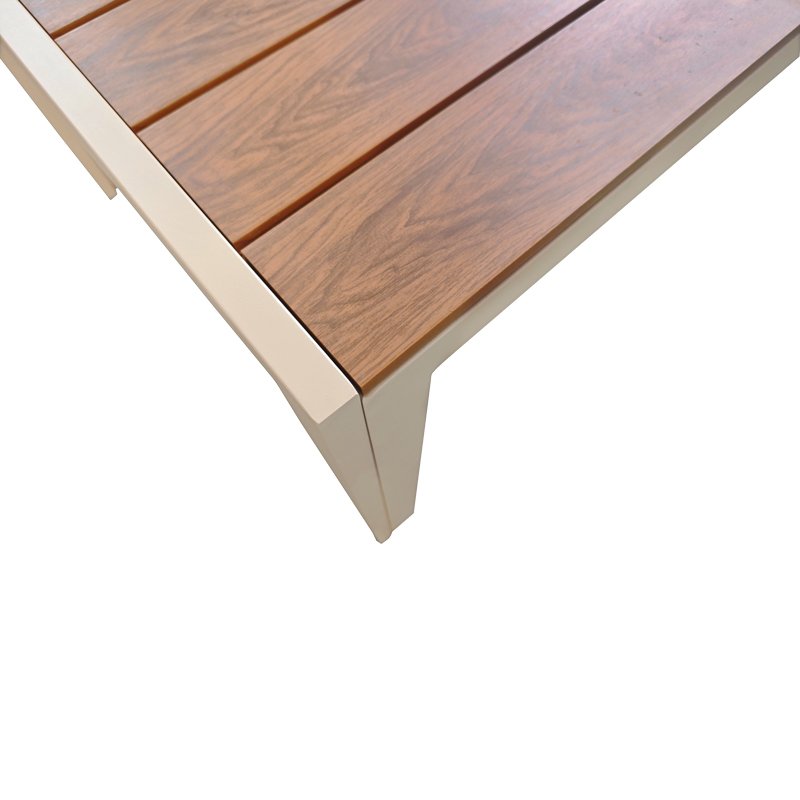 Τραπέζι Nares pakoworld σαμπανί αλουμίνιο plywood σε φυσική απόχρωση 180x90x72.5εκ Τραπέζι Nares pakoworld σαμπανί αλουμίνιο plywood σε φυσική απόχρωση 180x90x72.5εκ