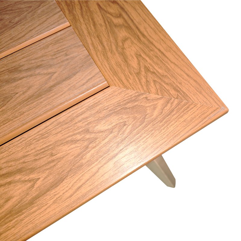 Τραπέζι Synergy pakoworld αλουμίνιο cappuccino-plywood σε φυσική απόχρωση 80x80x74εκ