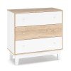 Συρταριέρα Awell pakoworld 3ων συρταριών sonoma-λευκό 90x44x88,5εκ Συρταριέρα Awell pakoworld 3ων συρταριών sonoma-λευκό 90x44x88,5εκ