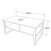 Τραπέζι σαλονιού Honora pakoworld oak-μαύρο 100x60x44,5εκ