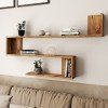 Ραφιέρα τοίχου Belinda pakoworld oak 120x14.5x71.4εκ