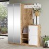 Έπιπλο εισόδου Doorse pakoworld μελαμίνης λευκό-oak 147.5x35x180εκ Έπιπλο εισόδου Doorse pakoworld μελαμίνης λευκό-oak 147.5x35x180εκ