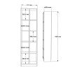 Βιβλιοθήκη Oteca 10θέσεων pakoworld σε λευκή απόχρωση 51.1x25.4x180εκ