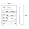 Βιβλιοθήκη Decora pakoworld σε oak-λευκό απόχρωση 90x22x123.6εκ