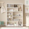 Βιβλιοθήκη Decora pakoworld σε λευκη απόχρωση 90x22x123.6εκ