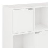 Βιβλιοθήκη Bookel pakoworld σε λευκή απόχρωση 88.5x27.5x89.3εκ