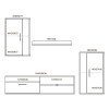 Σύνθετο σαλονιού Zafira pakoworld sonoma-λευκό 190x35x190εκ
