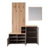 Έπιπλο εισόδου Ebro pakoworld σε oak-cappuccino απόχρωση 150.3x41.2x204.7εκ
