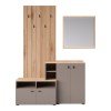 Έπιπλο εισόδου Ebro pakoworld σε oak-cappuccino απόχρωση 150.3x41.2x204.7εκ