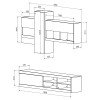 Σύνθετο σαλονιού Torania pakoworld sonoma-λευκό 185x37x145εκ Σύνθετο σαλονιού Torania pakoworld sonoma-λευκό 185x37x145εκ