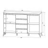 Μπουφές Belka pakoworld κρεμ με oak 155x45x93,7εκ