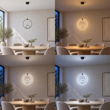 Φωτιστικό οροφής Lavani pakoworld LED μαύρο μέταλλο 15x18x70εκ