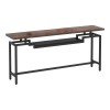 Κονσόλα Onole pakoworld σε καρυδί - μαύρο μέταλλο 170x35x82εκ