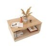 Τραπέζι Monik pakoworld σε oak-ανοιχτό γκρι απόχρωση 90x56x40εκ