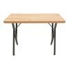 Τραπέζι Vertex pakoworld oak με μαύρα μεταλλικά πόδια 110x70x72εκ