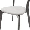 Tραπεζαρία Benson - Toto pakoworld σετ 5τμχ rustic grey - ύφασμα grey 80x80x75εκ