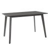 Tραπεζαρία Benson - Orlean pakoworld σετ 5τμχ rustic grey-ύφασμα γκρι 120x75x75εκ