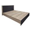 Κρεβάτι με στρώμα Athos-Dreamer pakoworld sonoma-ανθρακί 160x200εκ