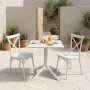 Τραπεζαρία Groovy Crossie pakoworld σετ 3τεμ λευκό PP 60x60x76εκ