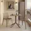 Τραπεζαρία Groovy Hush pakoworld σετ 3τεμ cappuccino PP 60x60x76εκ