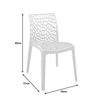 Τραπεζαρία Groovy Hush pakoworld σετ 3τεμ cappuccino PP 60x60x76εκ